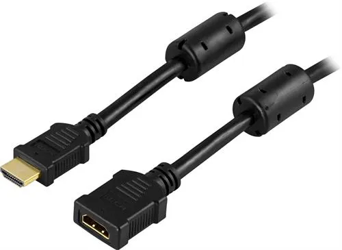 Deltaco HDMI 2.0 - förlängningskabel, 1 m, Svart