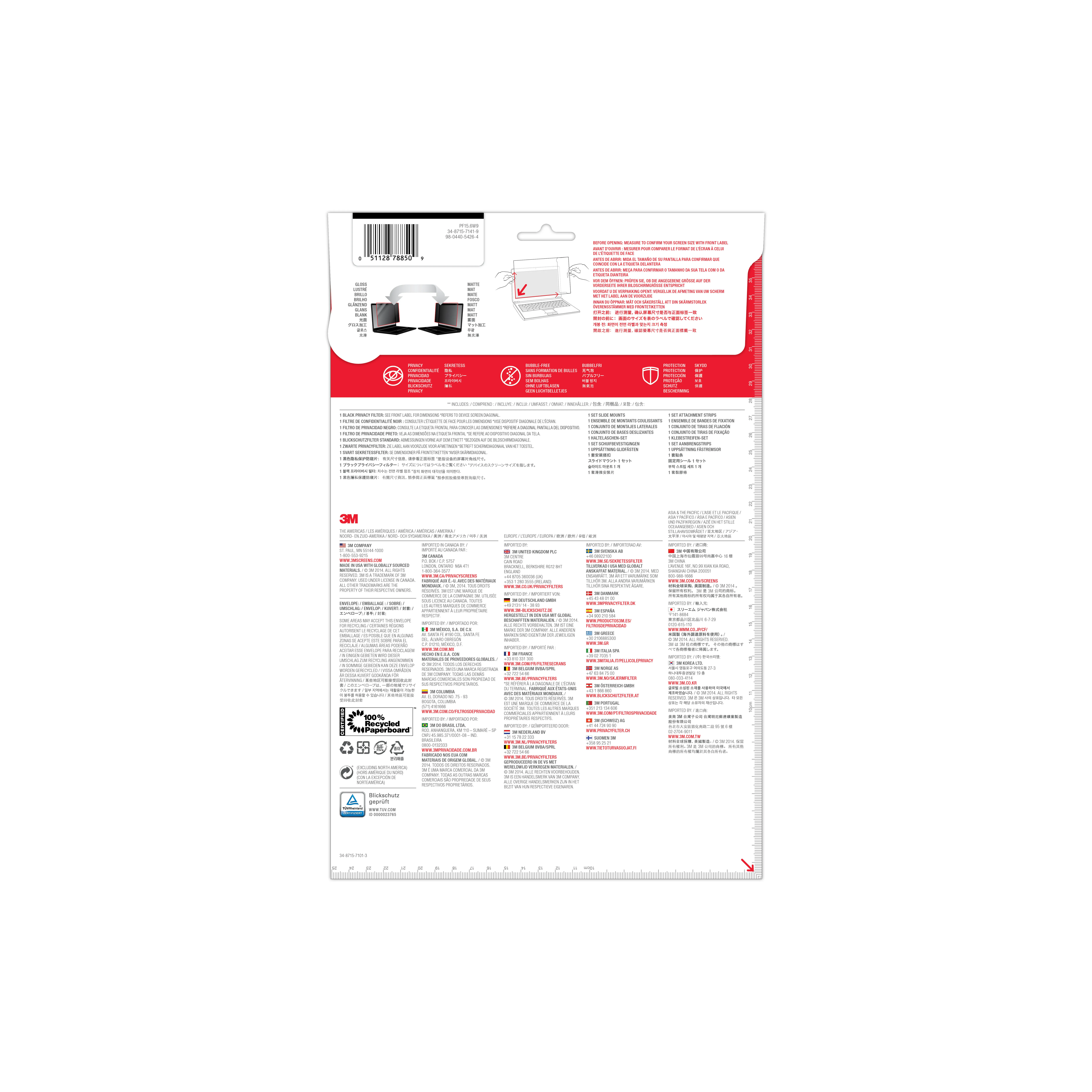 Privacy Filter 15.6" Widescr