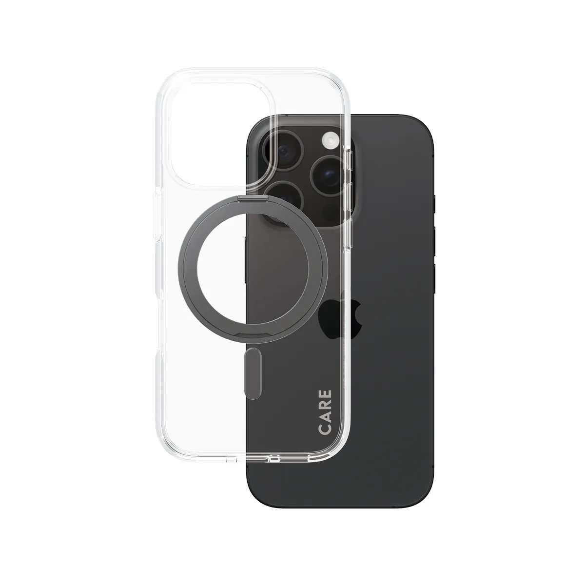 Care by PanzerGlass iPhone 16 Pro MagSafe Kickstand -fodral, Svart