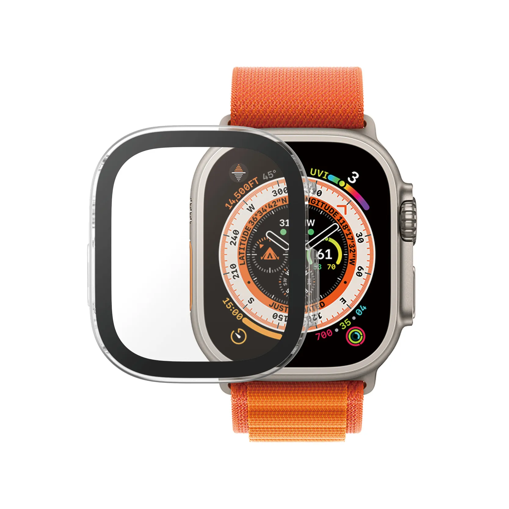 PanzerGlass Full Body Apple Watch Ultra (49mm) -panssarilasi, Transparent