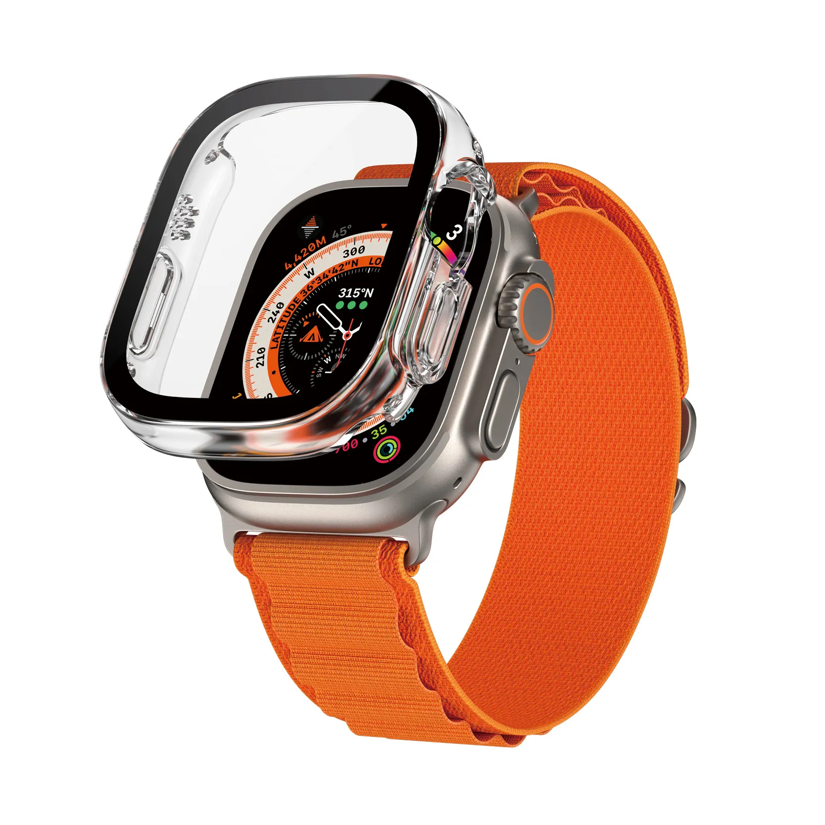 PanzerGlass Full Body Apple Watch Ultra (49mm) -panssarilasi, Transparent PanzerGlass Full Body Apple Watch Ultra (49mm) -panssarilasi, Transparent