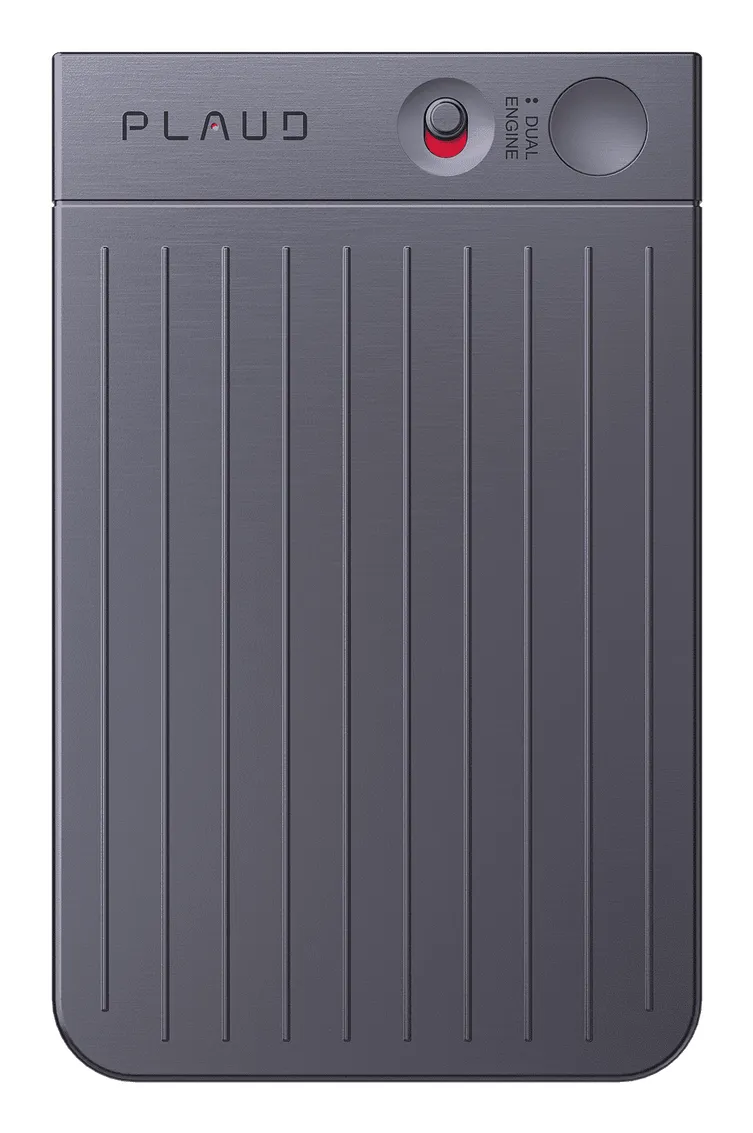 PLAUD NOTE AI Röstinspelare med 64GB Lagringsutrymme, 112 Språks Transkribering, Ultratunn Design och 30 Tim Taltid - Svart