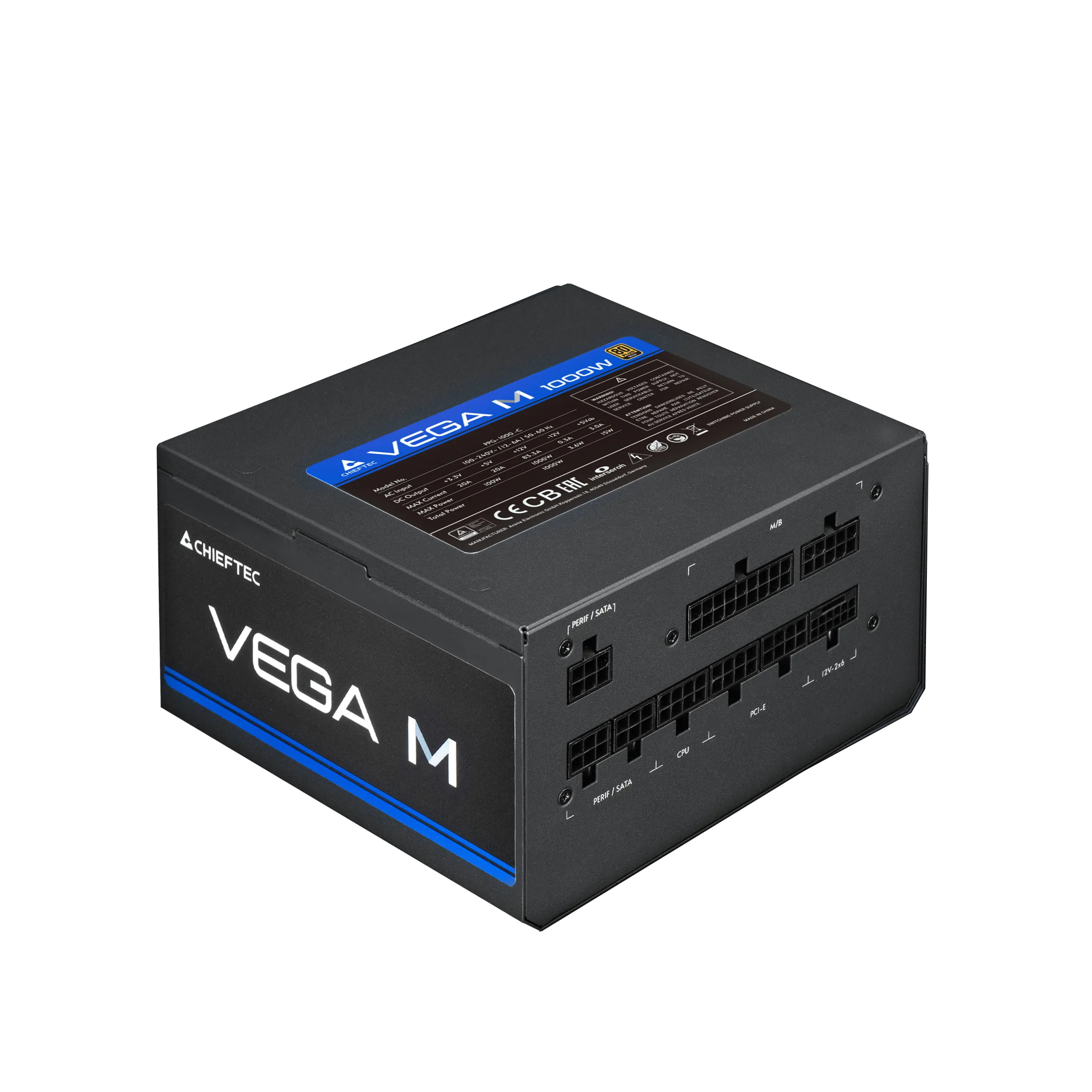 Chieftec Vega M PPG-1000-C 1000W - PSU, 80 Plus Gold