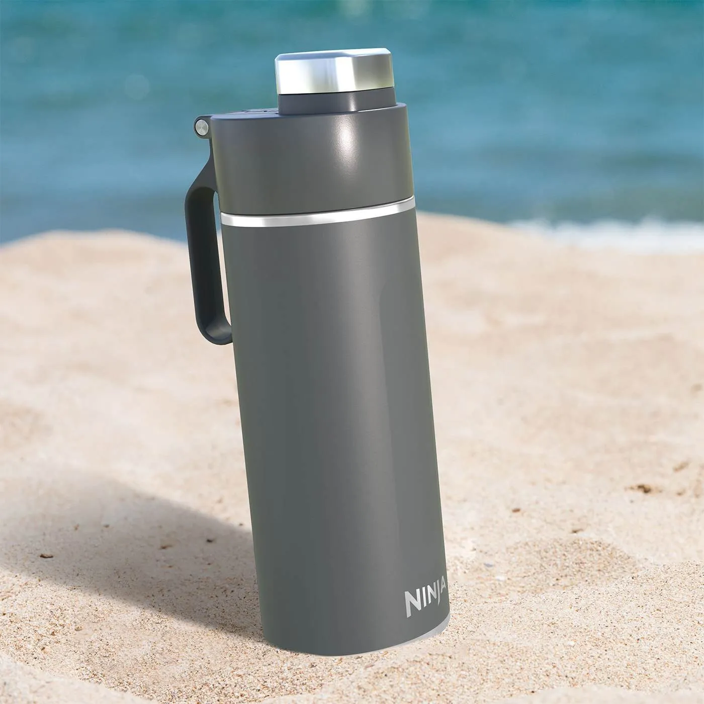 Ninja Thirsti 530ml -matkapullo, harmaa