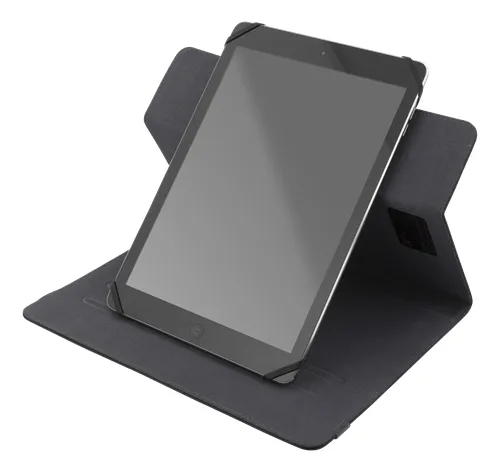 DELTACO Universal tablet fodral, 9/10,1", integrerat stativ, 360 grade