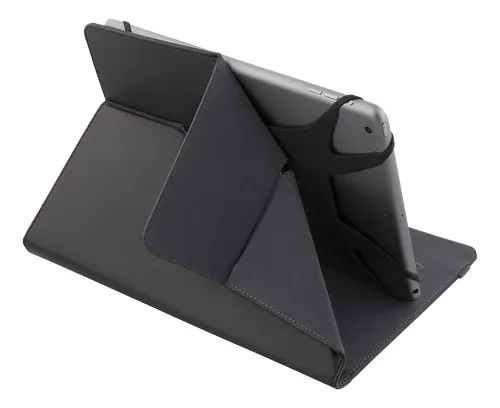DELTACO Universal tablet fodral, 9/10,1", integrerat stativ, 360 grade