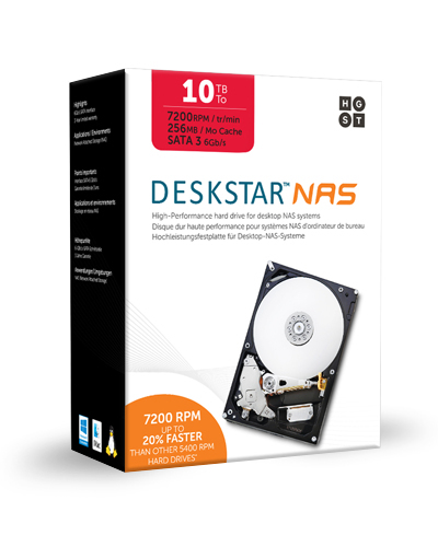 HGST 10TB Deskstar, 3.5&quot;, SATA, 7200rpm, 256 MB - HDD