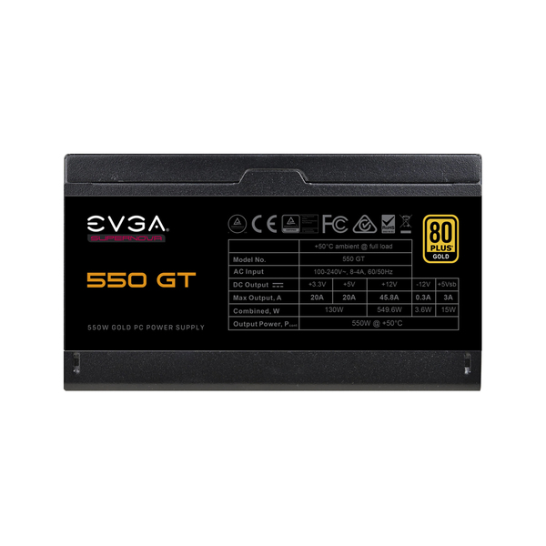 EVGA GT 550W - Power supply, 80 Plus Gold