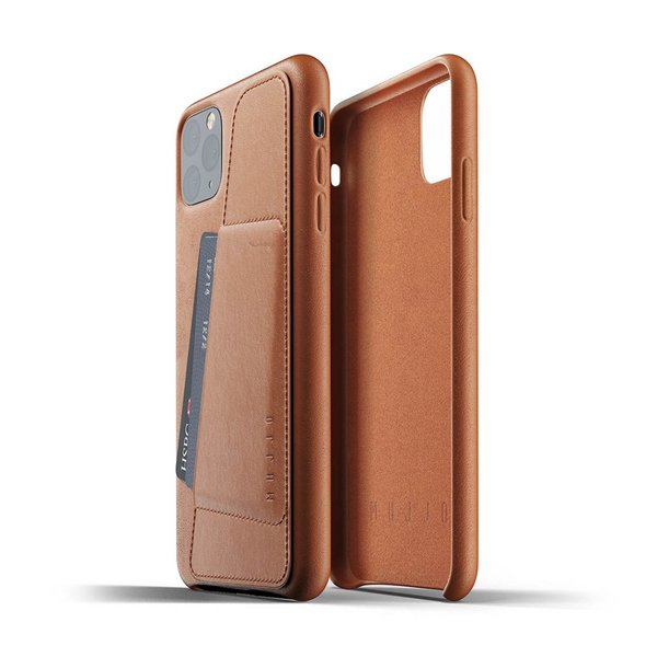 Mujjo Leather Wallet Case, iPhone 11 Pro Max - Wallet Case, Tan