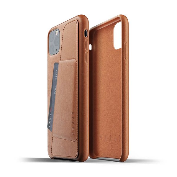 Mujjo Leather Wallet Case, iPhone 11 Pro Max - Wallet Case, Tan