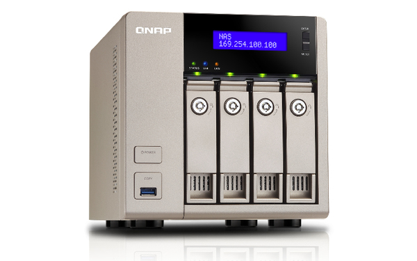 Qnap 4-Bay NAS, 4GB DDR3L RAMSATA 6Gb/s, 2 x GbE LAN, HDMI utg