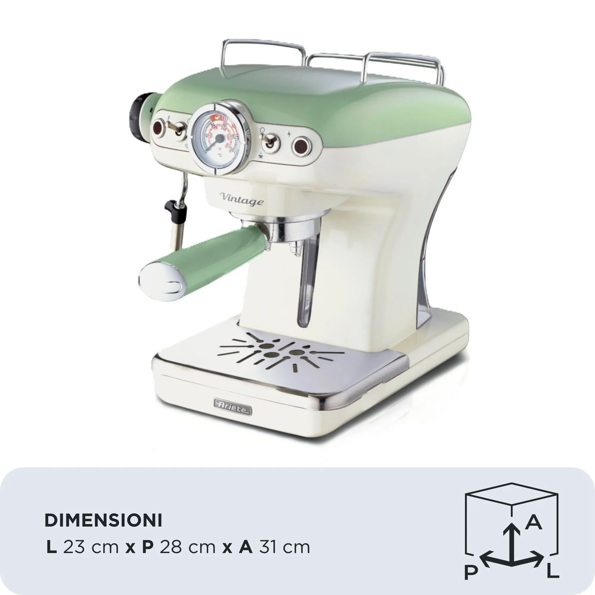 Ariete Vintage - espresso machine, Green