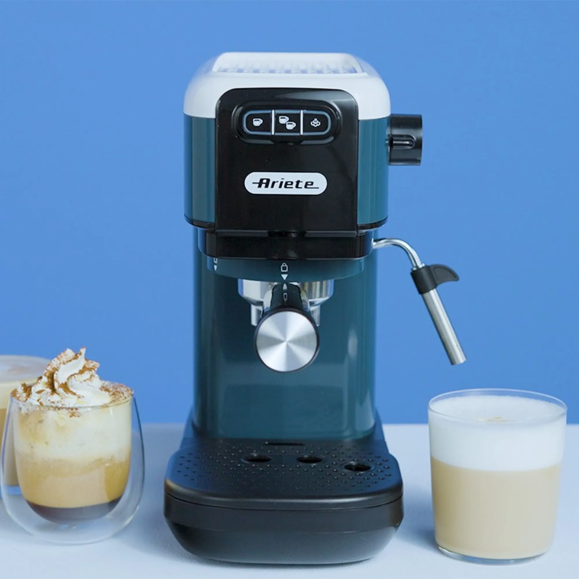 Ariete 1399 manuell espressomaskin, vit