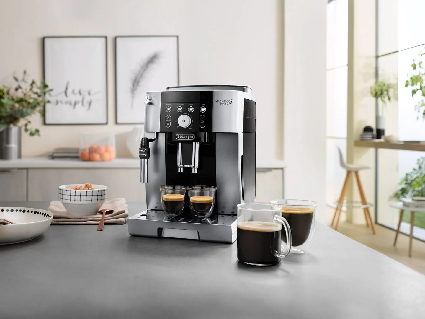 Delonghi Magnifica S Smart - espresso machine, Black, Silver