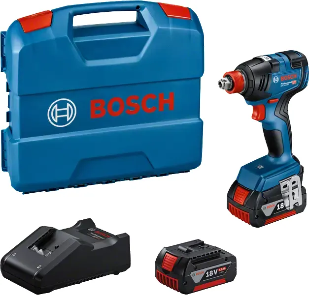 Bosch Cordless Impact Wrench GDX 18V-200 Professional, 18V (blue/black, 2x Li-Ion battery ProCORE18V 4.0Ah, L-Case)