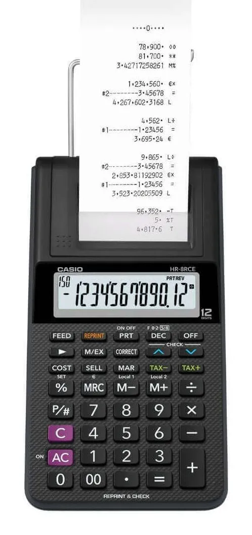 Casio printing calculator HR-8RCE