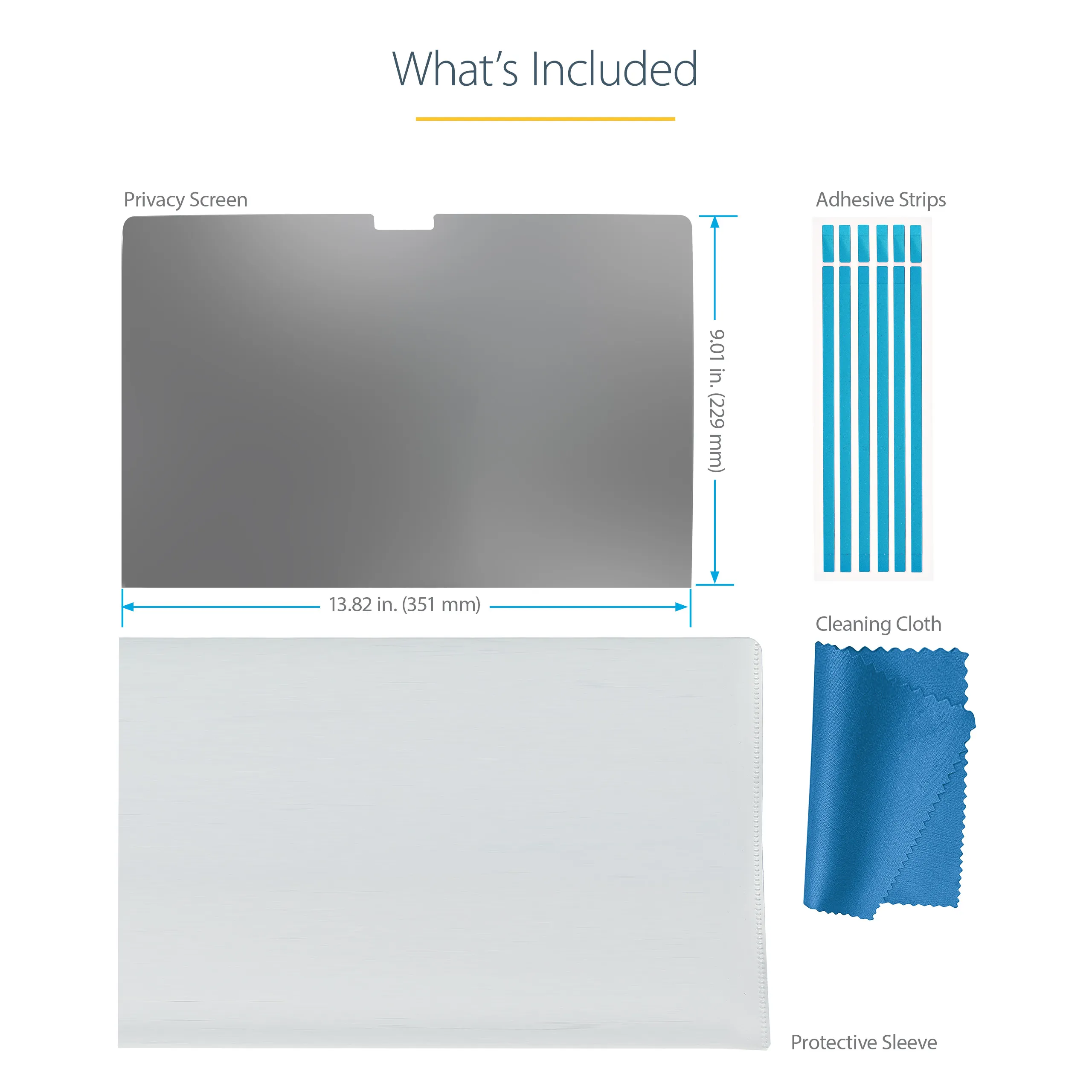 STARTECH.COM 16inch MacBook Pro 21/23 Laptop Privacy Screen Anti-Glare Monitor Privacy Filter