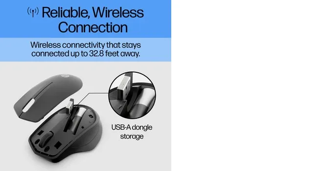 HP 280 Silent Wireless Mouse, Black (Consumer)