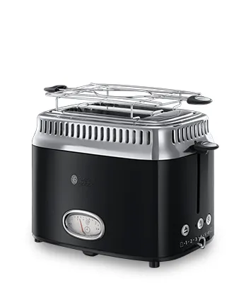 Russell Hobbs Retro -  brödrost, 2 skivor, svart