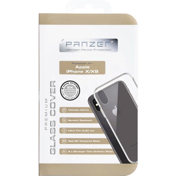 Panzer Tempered Glass, iPhone X/Xs - Screen Glass