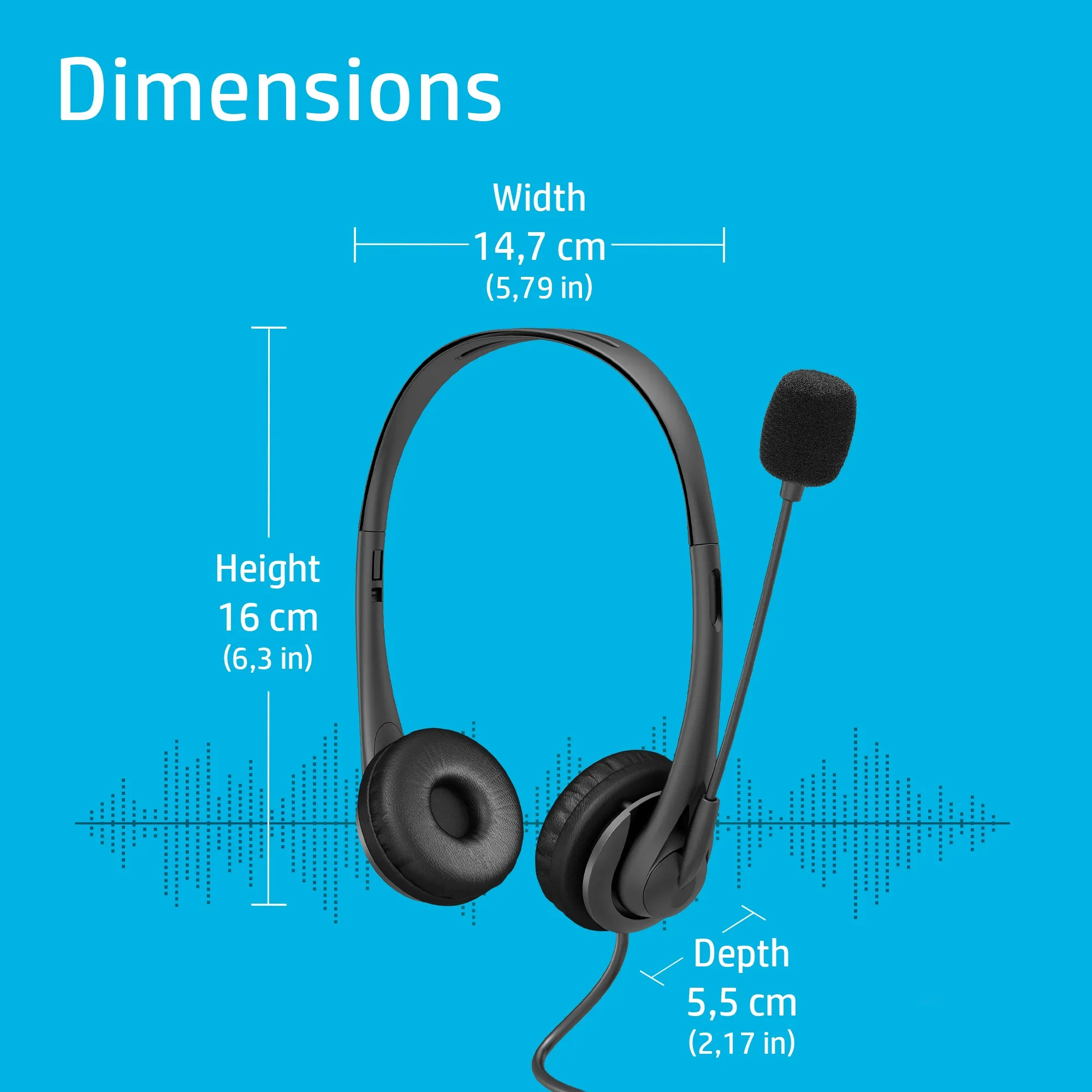 HP Stereo USB Headset G2, Black