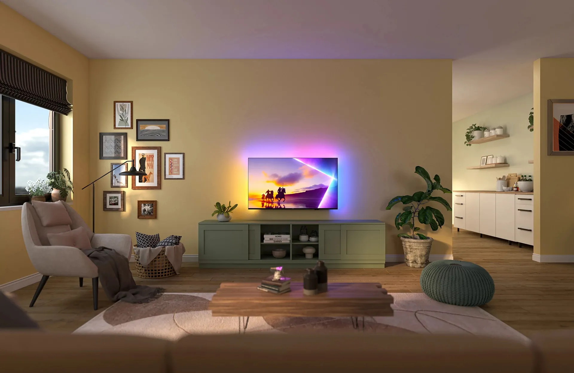 Philips PUS8450 43" 4K QLED Titan OS TV, 60 Hz, HDR10+