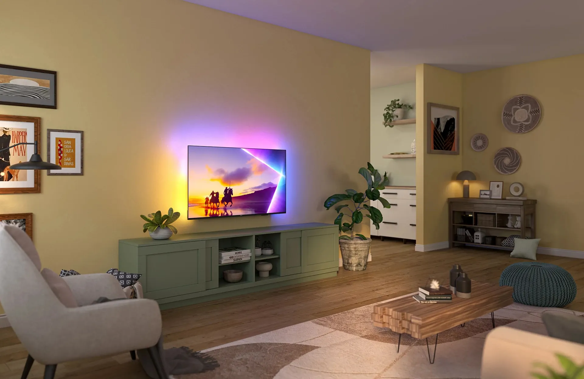 Philips PUS8450 43" 4K QLED Titan OS TV, 60 Hz, HDR10+