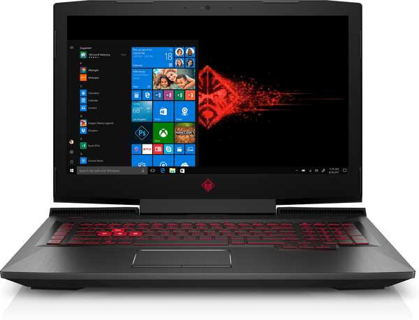 HP 17.3" Omen, 8GB / 1256 GB HDD+SSD, GTX 1050 2GB, Win 10 Home - gaming notebook, Black