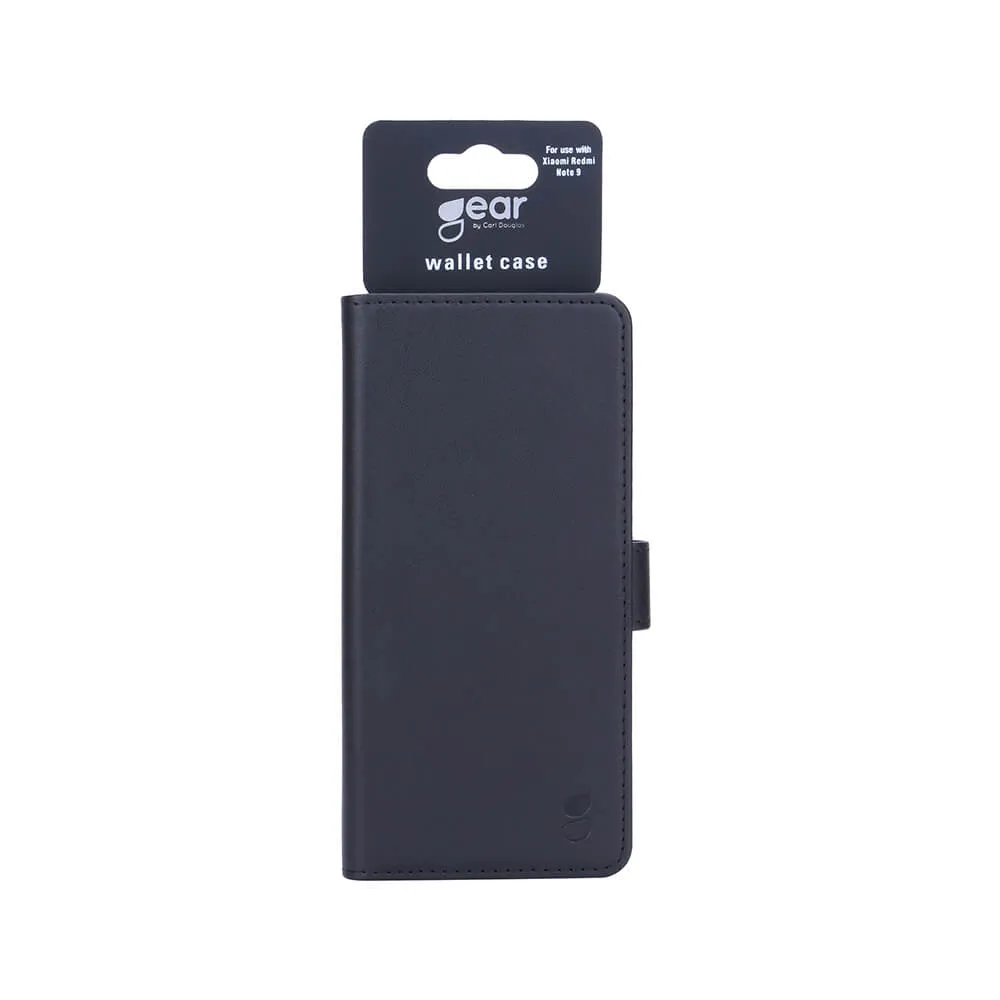 GEAR Wallet, Redmi Note 9 - Wallet Case, Black