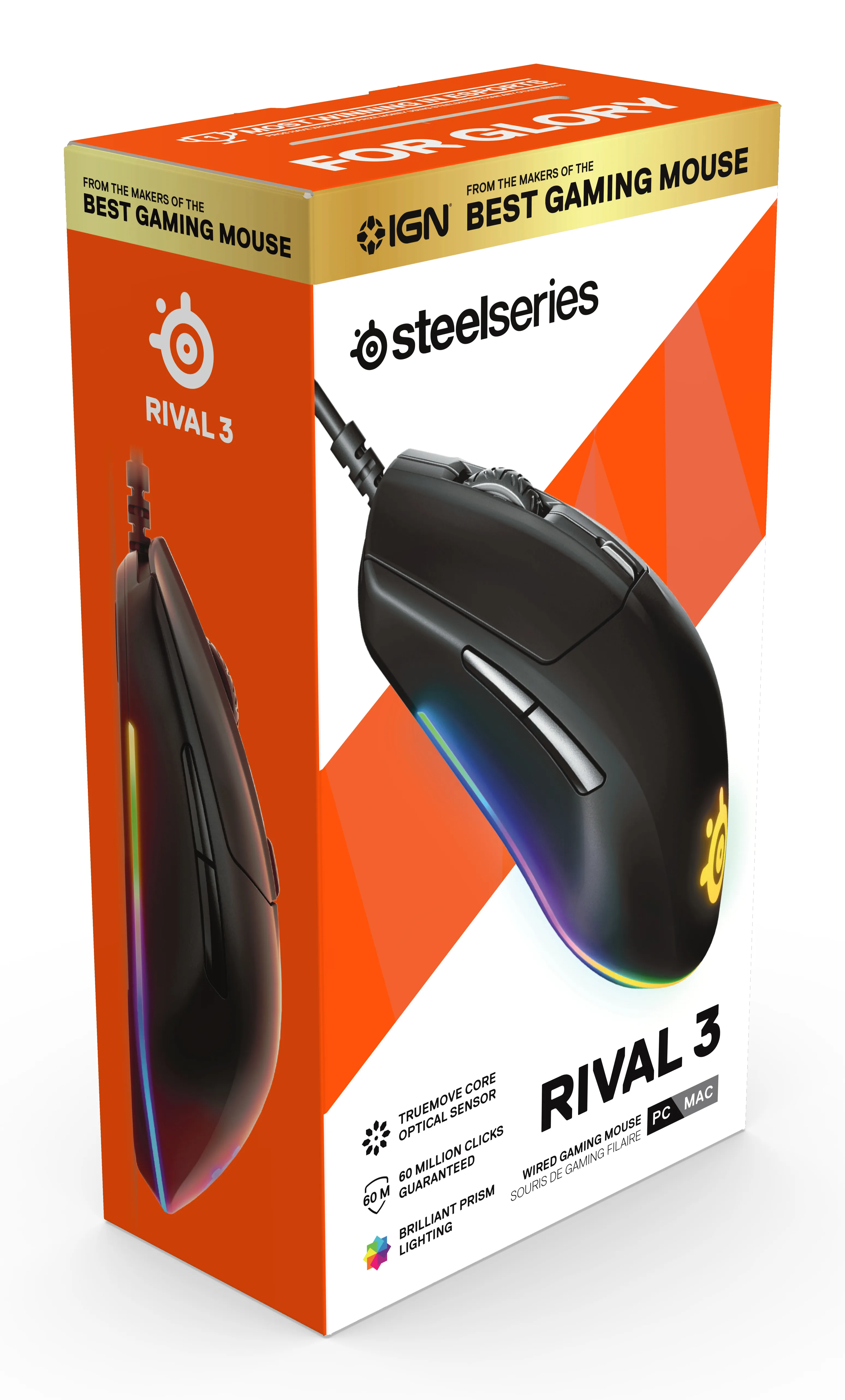 SteelSeries Rival 3 - gaming mouse, Black