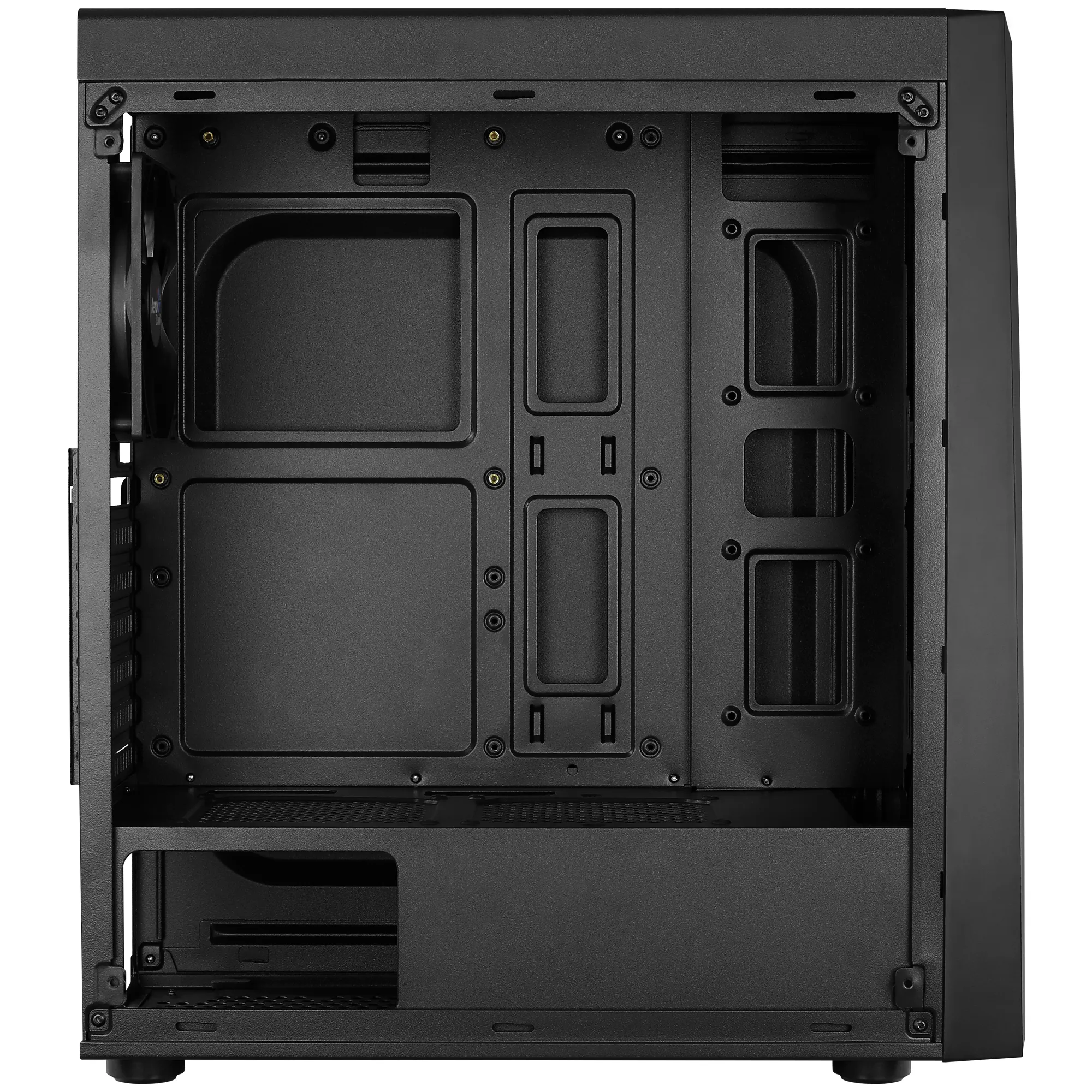 AeroCool Bolt Midi-Tower Case with window and RGB lighting, Black