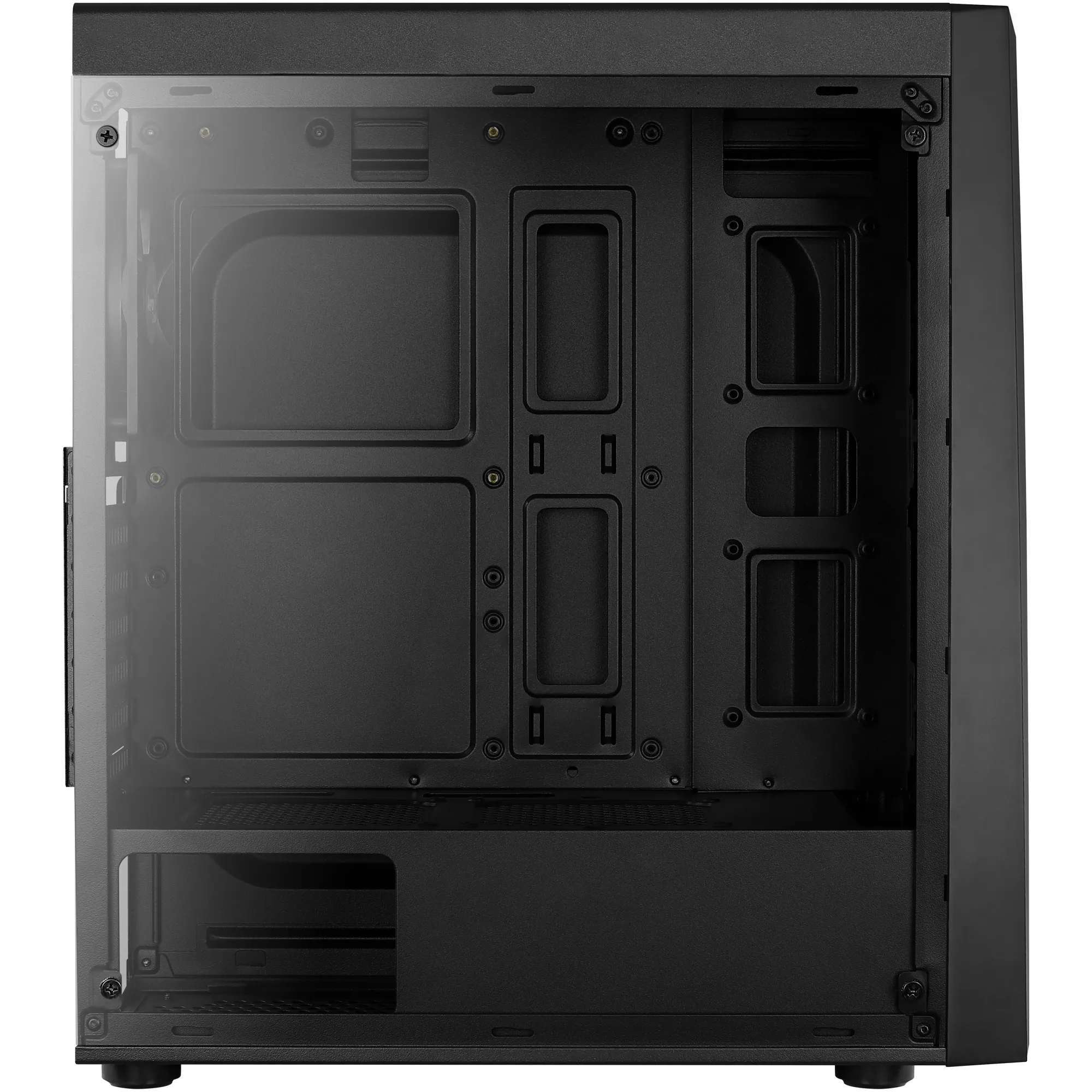 AeroCool Bolt Midi-Tower Case with window and RGB lighting, Black