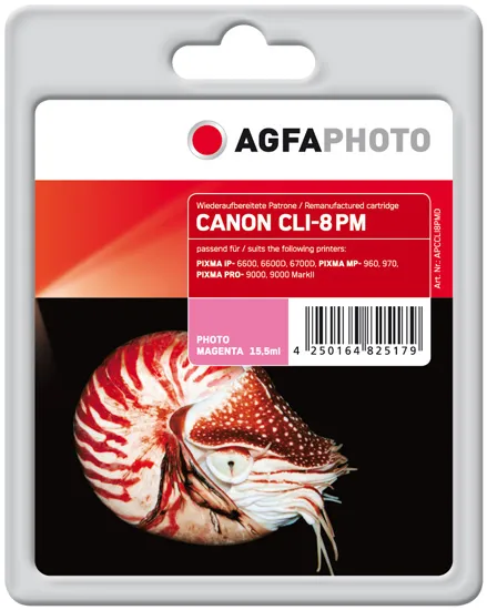 AGFAPHOTO CLI-8PM Extra Life -mustekasetti, 15 ml, photo magenta
