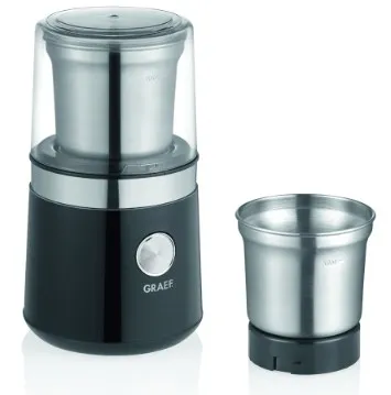 Graef CM 102 -kahvimylly 85 g, musta ja ruostumaton ter&auml;s