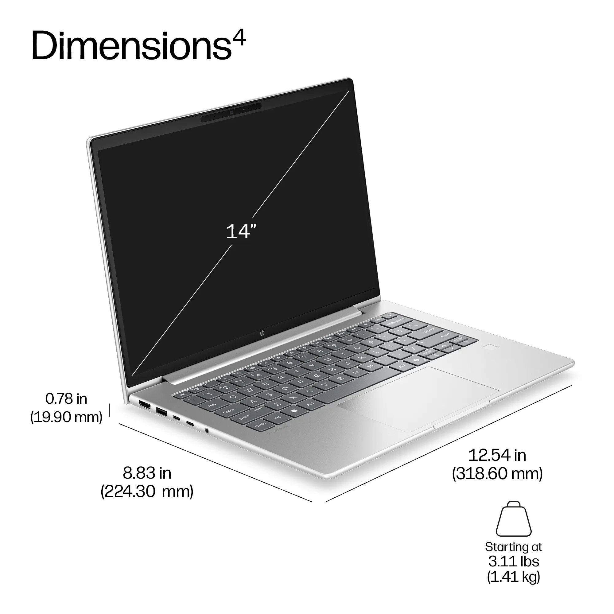 HP ProBook 4 G2a 14" Ryzen 7 250, 32GB, 512GB, Win 11 Pro - Notebook