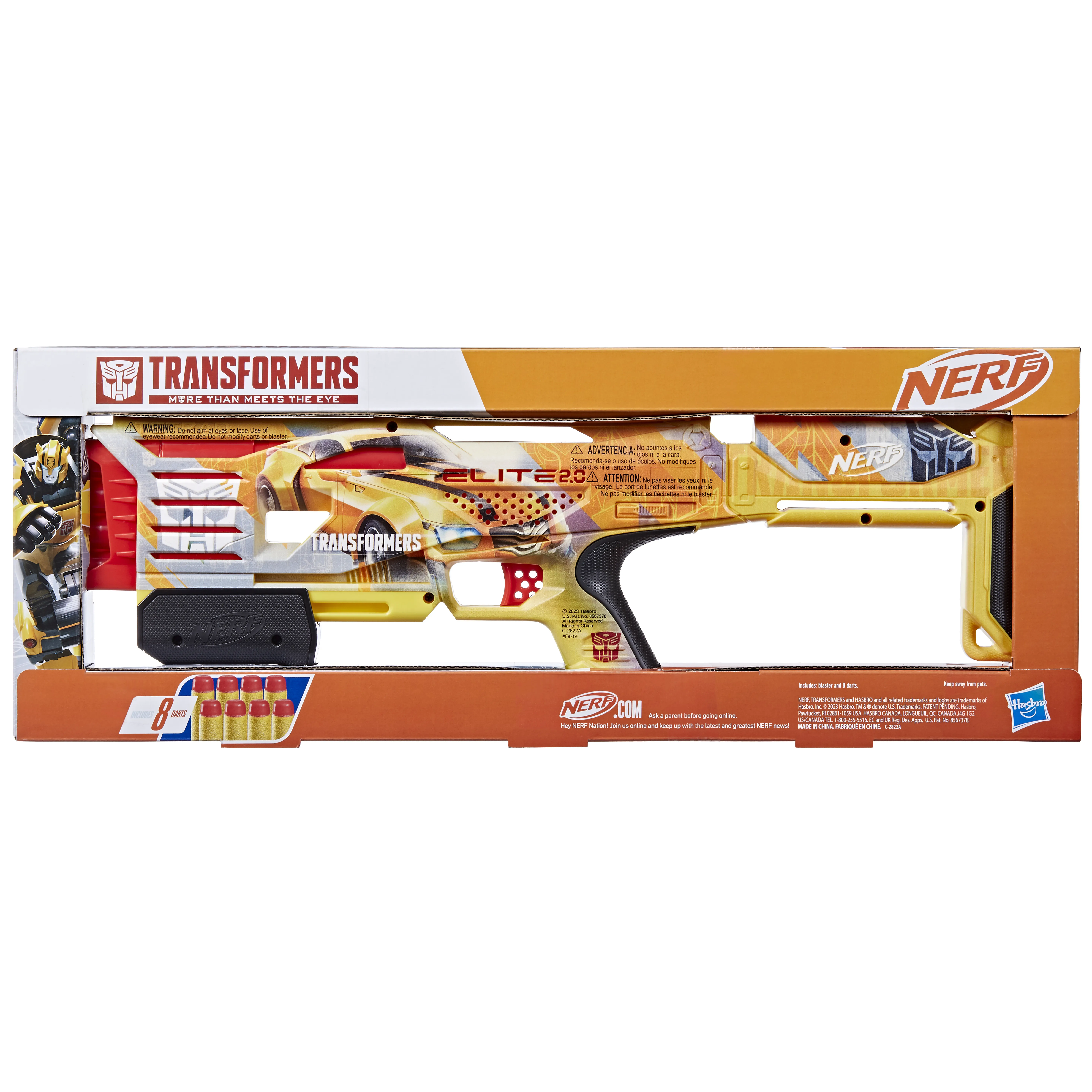 Hasbro Nerf Transformers Bumblebee Blaster, dart blaster (blue-grey/orange)