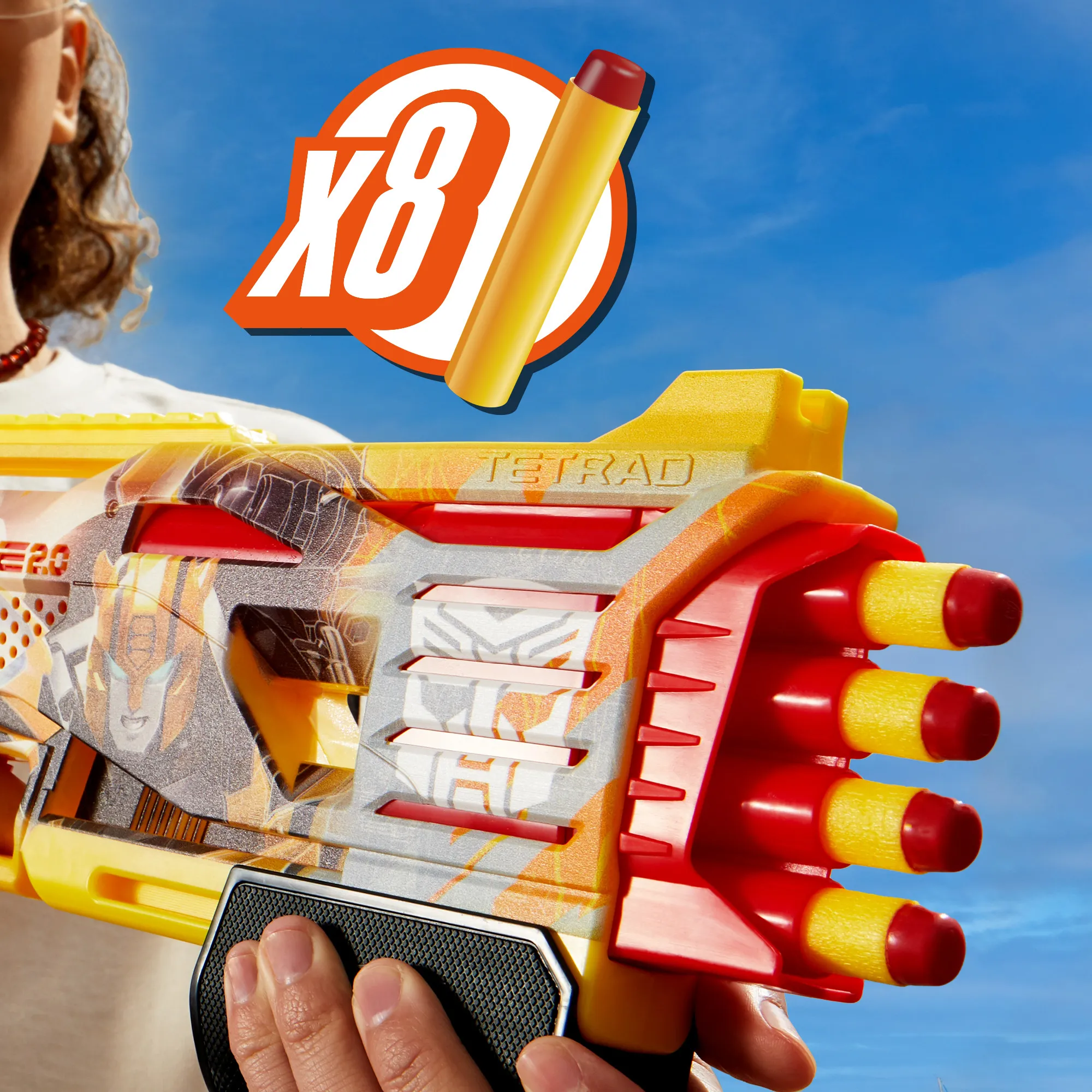 Hasbro Nerf Transformers Bumblebee Blaster, dart blaster (blue-grey/orange)
