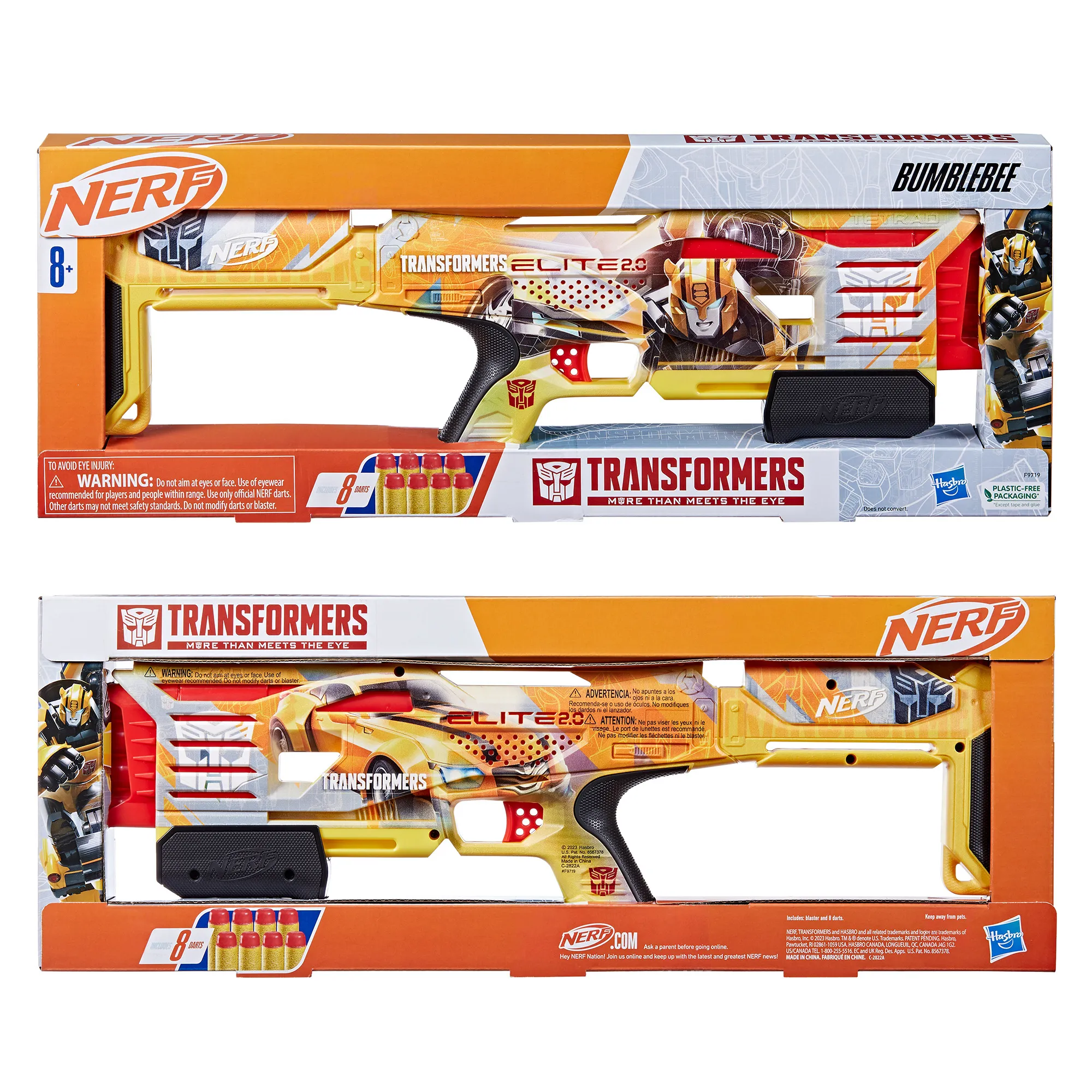 Hasbro Nerf Transformers Bumblebee Blaster, dart blaster (blue-grey/orange)