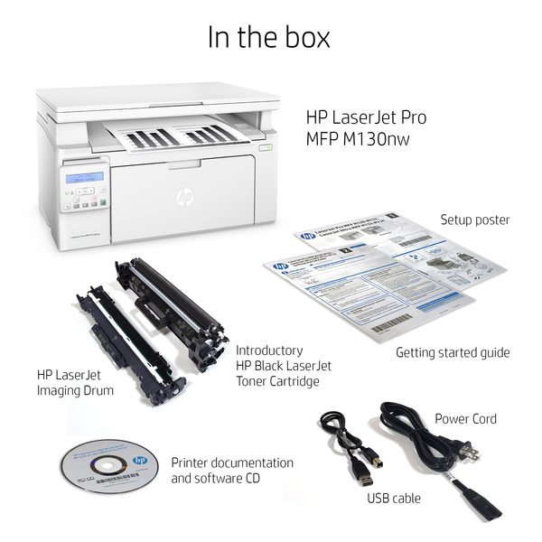HP LaserJet Pro M130nw LAN/Wi-Fi, A4 - mono mono laser printer