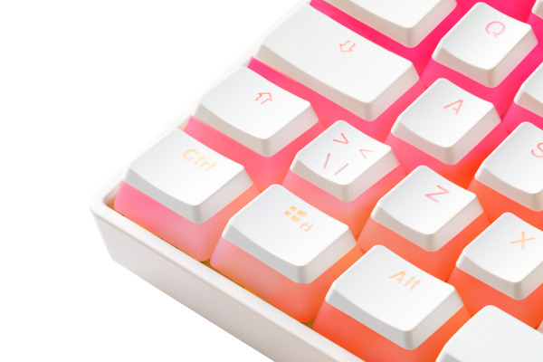 DELTACO WK90 60% Mechanical Gaming Keyboard, Linear Pink, White