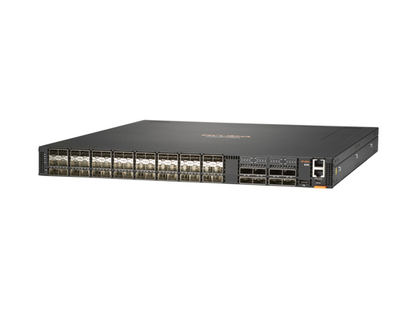 HPE Aruba 8325-48Y8C - Kytkin - L3 - Hallinnoitu - 48 x 10/25 Gigabit SFP+ / SFP28 + 8 x 40/100 Gigabit QSFP+ / QSFP28 - front to back airflow - r&auml;kkiin asennet