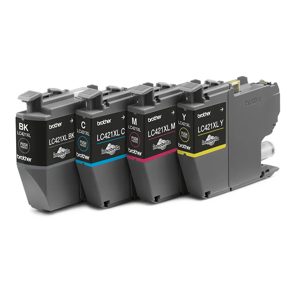 Brother LC421VAL XL ink cartridge kit, Black, Cyan, Magenta, Yellow, 4 pcs