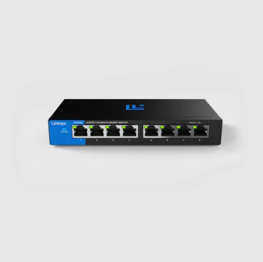 Linksys LN2308-KE - 8-portars 2,5 gigabit ohanterad switch, svart, bl&aring;