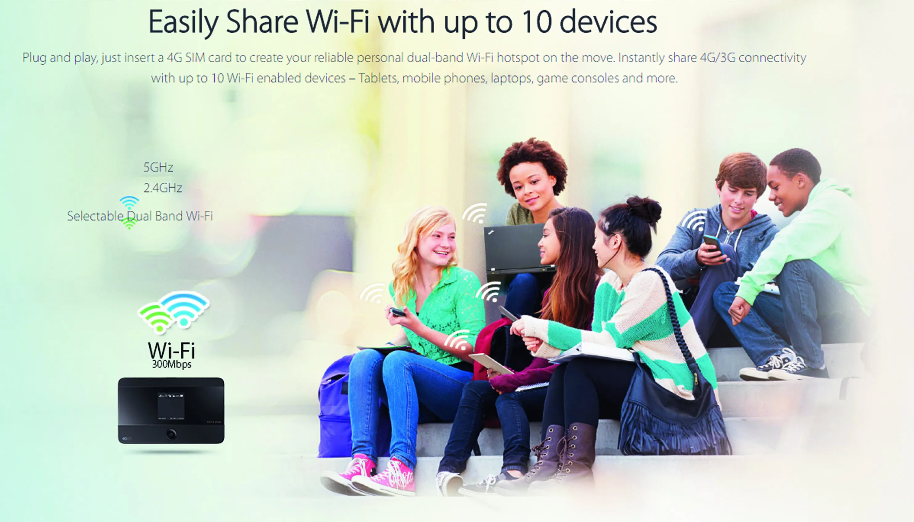 TP-Link M7350, 4G LTE, SIM Card Slot - Portable router