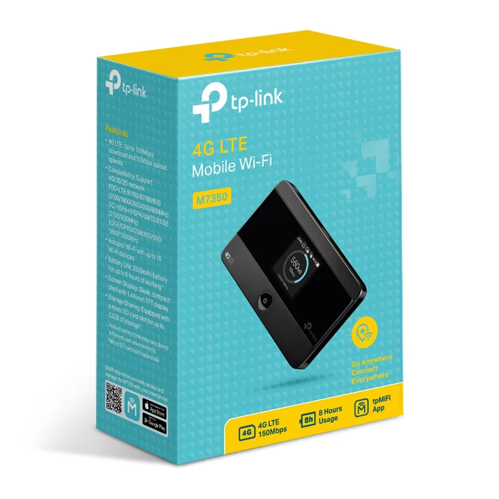 TP-Link M7350, 4G LTE, SIM Card Slot - Portable router