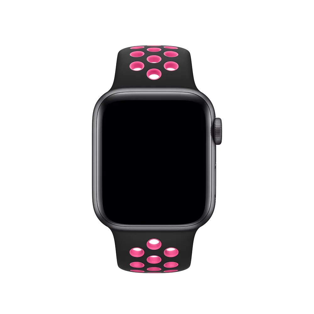 Apple Watch 40mm Nike Sport Band, Black/Pink Blast