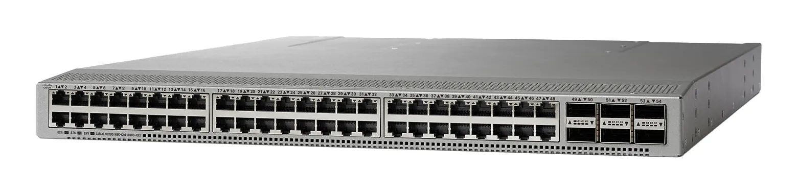 Cisco Nexus N9K-C93180YC-FX3 - Hallittava r&auml;kkiasennettava kytkin, Harmaa