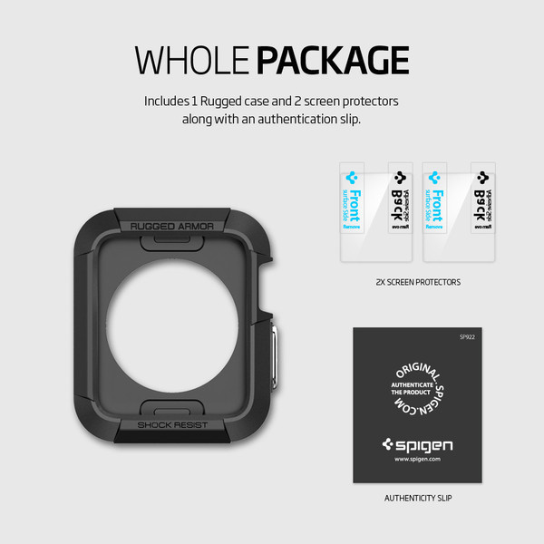 Spigen Apple Watch (42mm) Rugged Armor Black