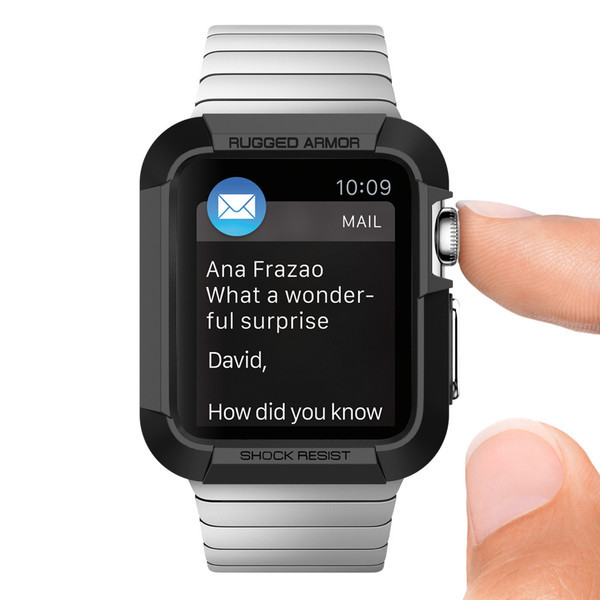 Spigen Apple Watch (42mm) Rugged Armor Black