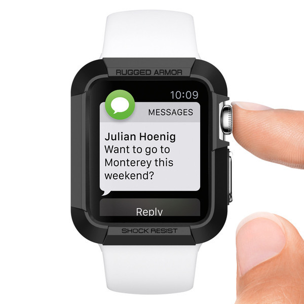 Spigen Apple Watch (42mm) Rugged Armor Black